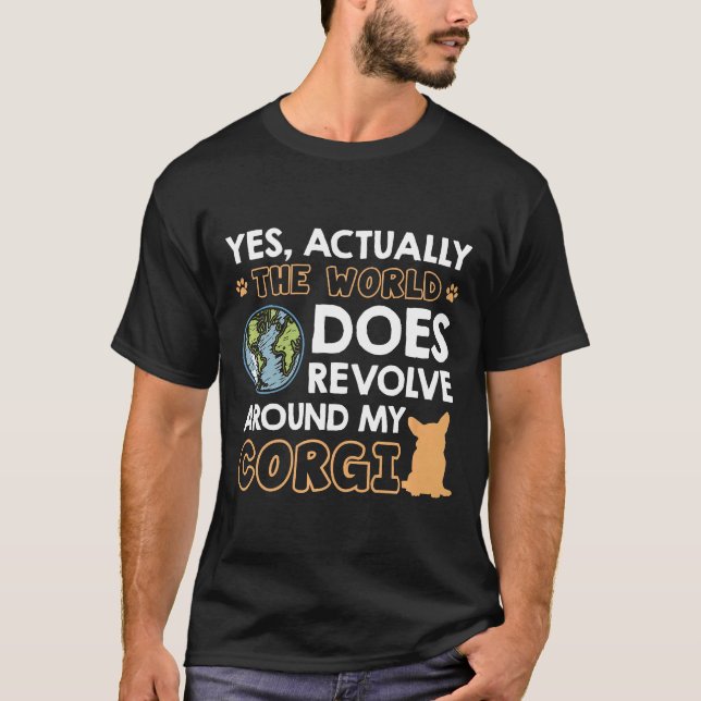 Corgi Dog  Premium T-Shirt (Front)