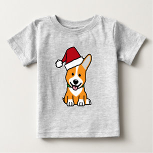 Corgi dog puppy Pembroke Welsh Christmas Santa Baby T-Shirt