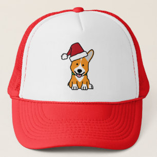 Corgi dog puppy Pembroke Welsh Christmas Santa hat