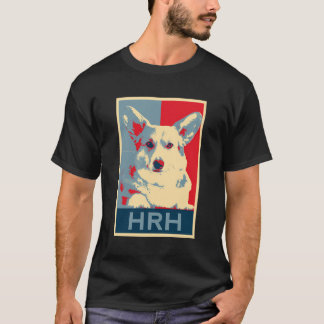 Corgi Dog Queen Pop Art Her Royal Highness Hrh T-Shirt