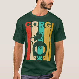 Corgi Dog Retro Vintage Funny Corgi Lovers T-Shirt