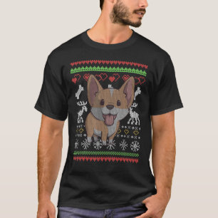 Corgi Dog Santa Claus Ugly Christmas Pattern X Mas T-Shirt