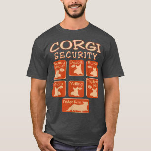 Corgi Dog Security Funny Corgi Pets Lovers Corgi D T-Shirt