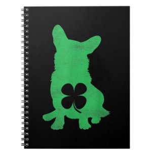 Corgi Dog Shamrock Irish Saint Patricks Day Notebook