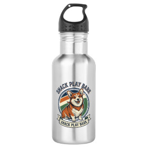 Corgi Dog Shirt Funny Vintage Engraving Pet Lover 532 Ml Water Bottle