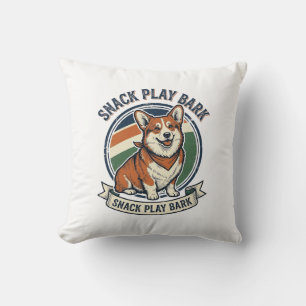 Corgi Dog Shirt Funny Vintage Engraving Pet Lover Cushion
