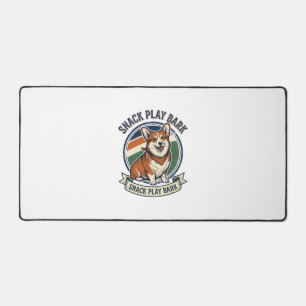 Corgi Dog Shirt Funny Vintage Engraving Pet Lover Desk Mat