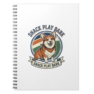 Corgi Dog Shirt Funny Vintage Engraving Pet Lover Notebook
