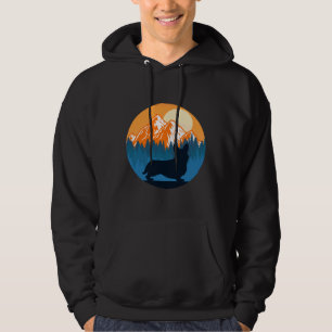 Corgi Dog Silhouette Sunset Mountain Forest Corgi Hoodie