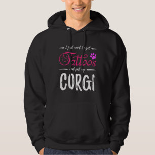 Corgi Dog Tattoo Dog Mom Idea Long 1202 Hoodie