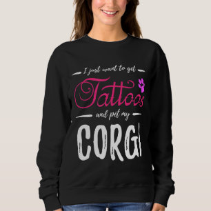 Corgi Dog Tattoo Dog Mom Idea Long 1202 Sweatshirt