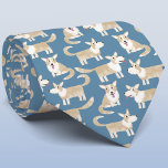 Corgi Dog Tie<br><div class="desc">Fun Pembroke Welsh Corgi dog pattern on a teal green background.  Original art by Nic Squirrell. Perfect for your favourite Dog Dad.</div>