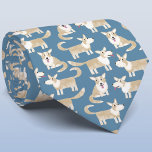 Corgi Dog Tie<br><div class="desc">Fun Pembroke Welsh Corgi dog pattern on a teal green background.  Original art by Nic Squirrell. Perfect for your favorite animal lover.</div>
