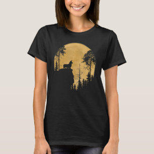 Corgi Dog Under The Moonlight Halloween Day Dog T-Shirt