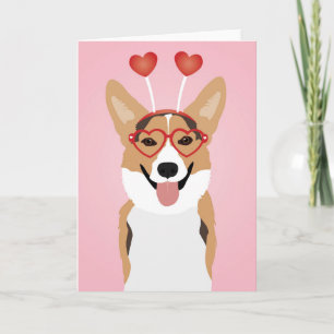 Corgi Dog Valentines Day Card
