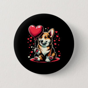 Corgi Dog Valentine's Day Dog Owner Valentine 6 Cm Round Badge