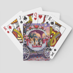 Corgi Dog Valentine's Day  Playing Cards