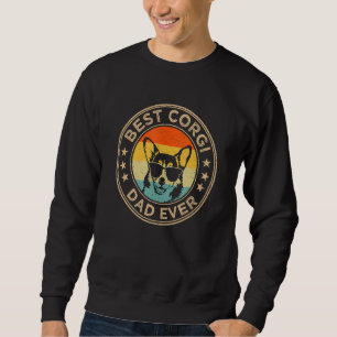 Corgi Dog Vintage Sunset Best Corgi Dad Father's Sweatshirt