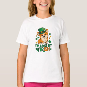 Corgi Dog "Wee Bit Irish" Funny St. Patrick's Day T-Shirt