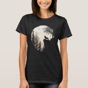 Corgi Dog With Moon Scary Halloween Costumes Dog T-Shirt
