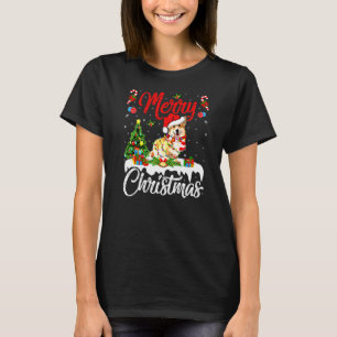 Corgi Dog Xmas Lighting Merry Christma Corgi T-Shirt