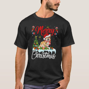 Corgi Dog Xmas Lighting Merry Christma Corgi T-Shirt