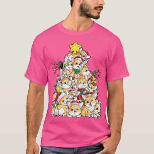Corgi Dogs Christmas Tree Merry Corgmas Xmas Pet P T-Shirt