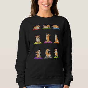 Corgi Dogs Yoga Asana Poses Meditation Masters Sweatshirt