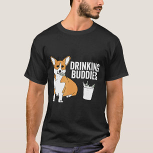 Corgi Drinking Buddies Dog T-Shirt