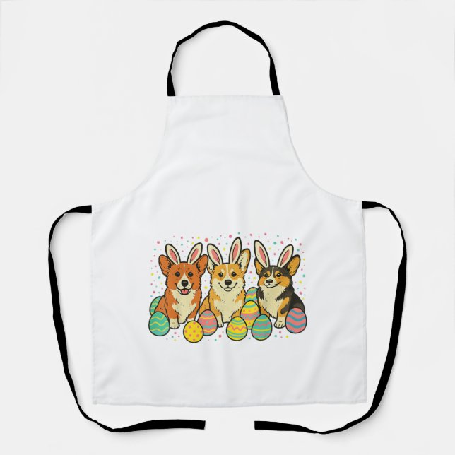 Corgi Easter T-Shirt_1 Apron (Front)