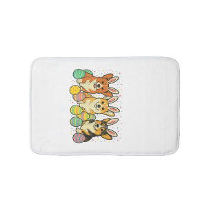 Corgi Easter T-Shirt_1 Bath Mat