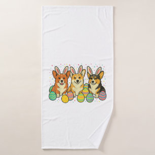 Corgi Easter T-Shirt_1 Bath Towel