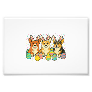 Corgi Easter T-Shirt_1 Photo Print