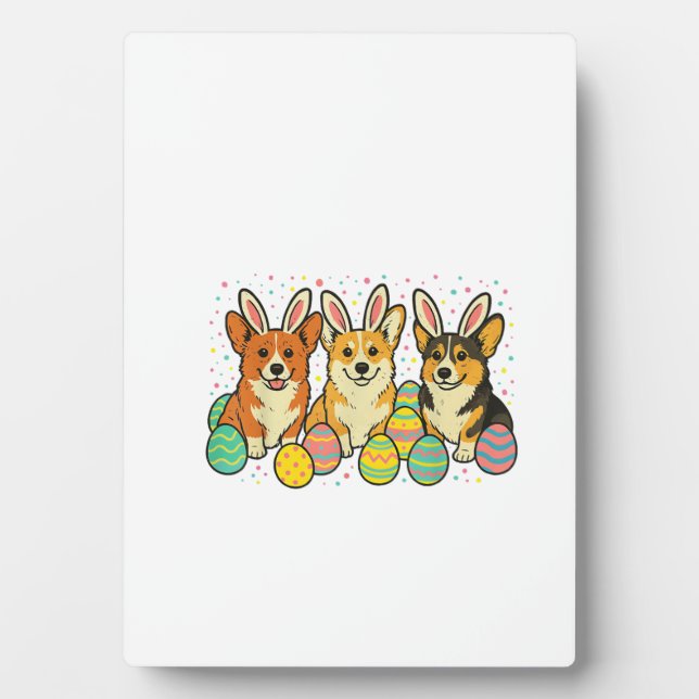 Corgi Easter T-Shirt_1 Plaque (Front)