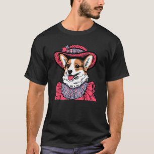 Corgi English Lady Funny Dog Victorian T-Shirt