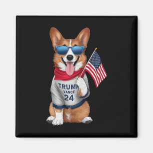 Corgi Even My Dog Wants Trump Vance Men Women Magnet