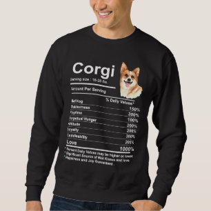 Corgi Facts Nutrition Funny Corgi Mama Dog  675 Sweatshirt