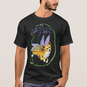 Corgi Faerie With Welsh Bluebells T-Shirt