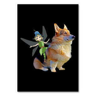 Corgi & Fairy - Funny Pembroke Welsh Corgi Table Number