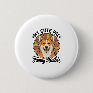 Corgi Family Shirt Vintage Pet Lover Design_1 6 Cm Round Badge