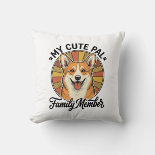 Corgi Family Shirt Vintage Pet Lover Design_1 Cushion