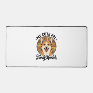 Corgi Family Shirt Vintage Pet Lover Design_1 Desk Mat