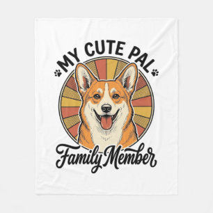 Corgi Family Shirt Vintage Pet Lover Design_1 Fleece Blanket