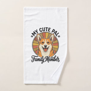 Corgi Family Shirt Vintage Pet Lover Design_1 Hand Towel