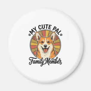 Corgi Family Shirt Vintage Pet Lover Design_1 Magnet