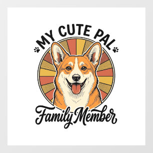 Corgi Family Shirt Vintage Pet Lover Design_1 Window Cling