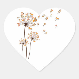 Corgi Flower Fly Dandelion Shirt Cute Dog Lover Heart Sticker