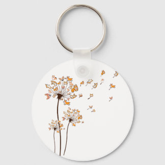 Corgi Flower Fly Dandelion Shirt Cute Dog Lover Key Ring