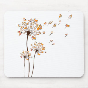 Corgi Flower Fly Dandelion Shirt Cute Dog Lover Mouse Mat