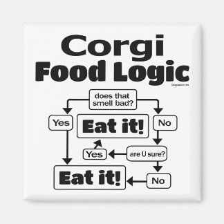 Corgi Food Logic Magnet